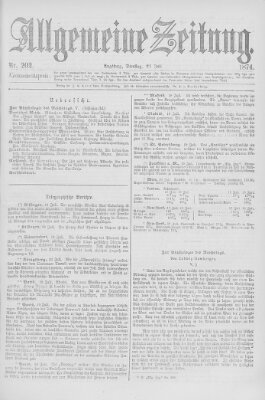 Allgemeine Zeitung Dienstag 21. Juli 1874