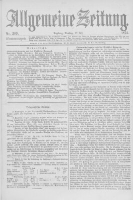 Allgemeine Zeitung Dienstag 28. Juli 1874