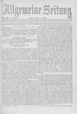 Allgemeine Zeitung Montag 24. August 1874