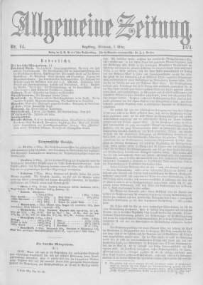 Allgemeine Zeitung Mittwoch 5. März 1873