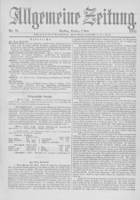 Allgemeine Zeitung Dienstag 8. April 1873