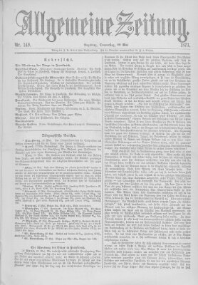 Allgemeine Zeitung Donnerstag 29. Mai 1873