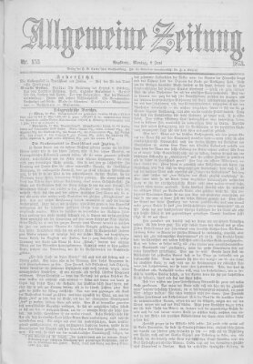 Allgemeine Zeitung Montag 2. Juni 1873