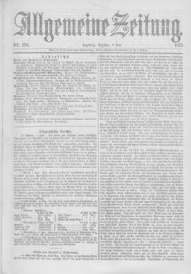 Allgemeine Zeitung Dienstag 3. Juni 1873