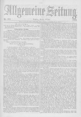 Allgemeine Zeitung Montag 23. Juni 1873