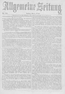 Allgemeine Zeitung Montag 14. Juli 1873