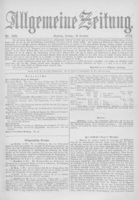 Allgemeine Zeitung Dienstag 16. Dezember 1873
