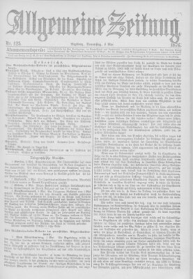 Allgemeine Zeitung Donnerstag 4. Mai 1876