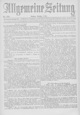 Allgemeine Zeitung Dienstag 9. Mai 1876