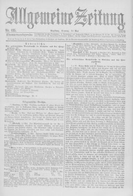 Allgemeine Zeitung Sonntag 14. Mai 1876