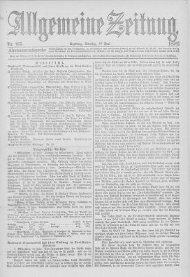 Allgemeine Zeitung Dienstag 13. Juni 1876