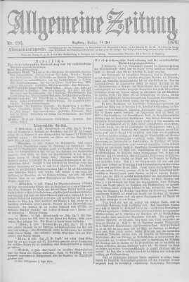 Allgemeine Zeitung Freitag 14. Juli 1876