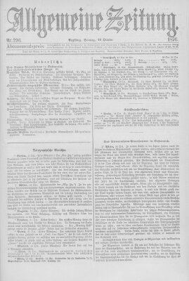 Allgemeine Zeitung Sonntag 22. Oktober 1876