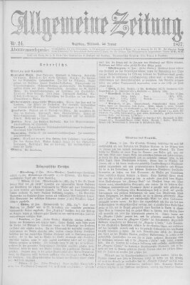 Allgemeine Zeitung Mittwoch 24. Januar 1877
