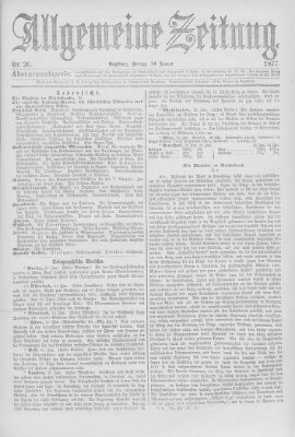 Allgemeine Zeitung Freitag 26. Januar 1877