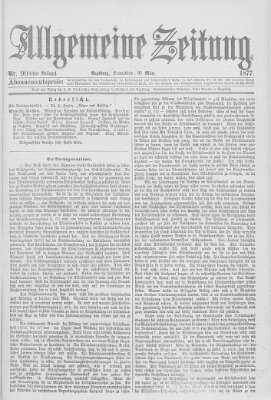 Allgemeine Zeitung Samstag 31. März 1877