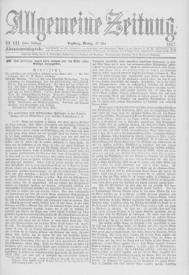 Allgemeine Zeitung Montag 21. Mai 1877