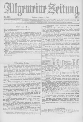 Allgemeine Zeitung Sonntag 3. Juni 1877