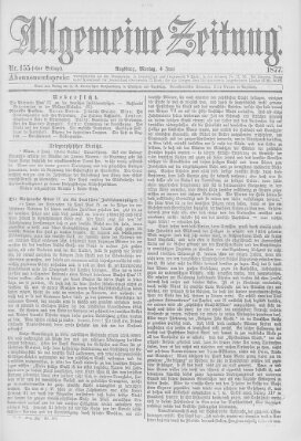Allgemeine Zeitung Montag 4. Juni 1877