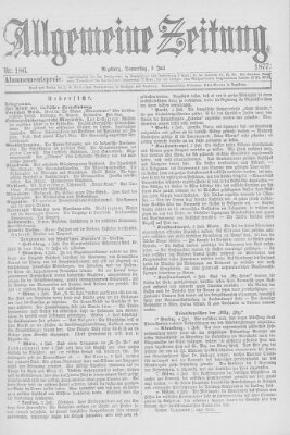 Allgemeine Zeitung Donnerstag 5. Juli 1877