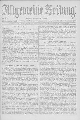 Allgemeine Zeitung Samstag 8. September 1877