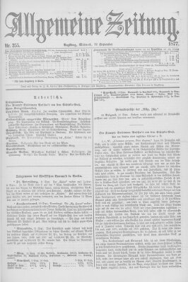 Allgemeine Zeitung Mittwoch 12. September 1877