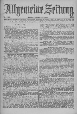 Allgemeine Zeitung Donnerstag 25. Oktober 1877