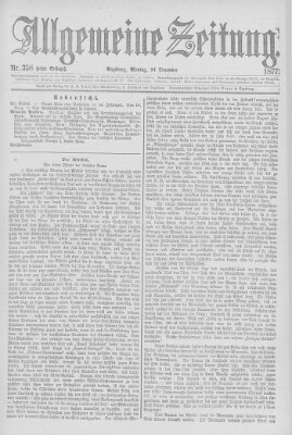 Allgemeine Zeitung Montag 24. Dezember 1877