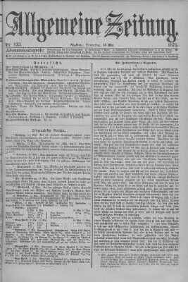 Allgemeine Zeitung Donnerstag 13. Mai 1875
