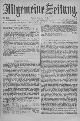 Allgemeine Zeitung Samstag 15. Mai 1875