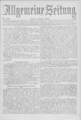 Allgemeine Zeitung Samstag 29. Mai 1875
