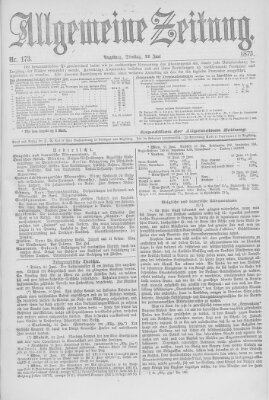 Allgemeine Zeitung Dienstag 22. Juni 1875