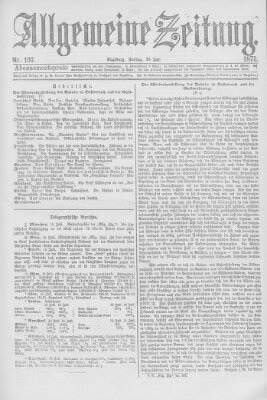 Allgemeine Zeitung Freitag 16. Juli 1875