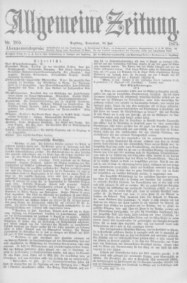 Allgemeine Zeitung Samstag 24. Juli 1875