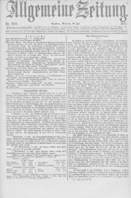 Allgemeine Zeitung Mittwoch 28. Juli 1875