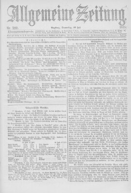 Allgemeine Zeitung Donnerstag 29. Juli 1875