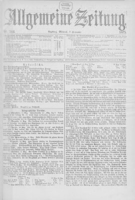 Allgemeine Zeitung Mittwoch 1. September 1875