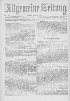 Allgemeine Zeitung Samstag 9. Oktober 1875