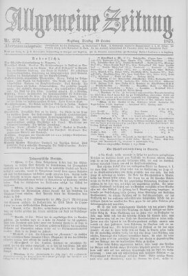 Allgemeine Zeitung Dienstag 19. Oktober 1875