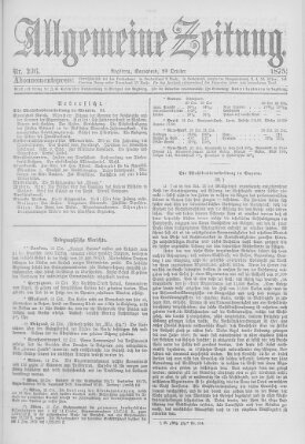Allgemeine Zeitung Samstag 23. Oktober 1875