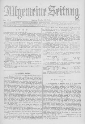 Allgemeine Zeitung Dienstag 26. Oktober 1875