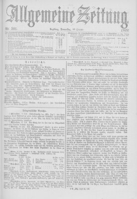 Allgemeine Zeitung Donnerstag 28. Oktober 1875