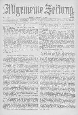 Allgemeine Zeitung Donnerstag 23. Mai 1878