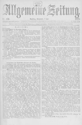 Allgemeine Zeitung Samstag 1. Juni 1878