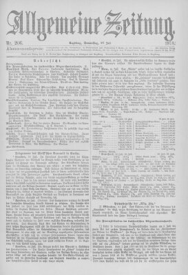 Allgemeine Zeitung Donnerstag 25. Juli 1878