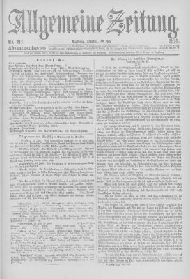 Allgemeine Zeitung Dienstag 30. Juli 1878