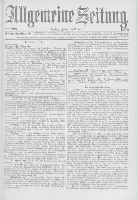 Allgemeine Zeitung Freitag 25. Oktober 1878