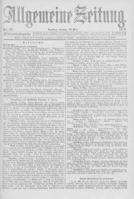 Allgemeine Zeitung Sonntag 30. März 1879