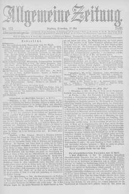 Allgemeine Zeitung Donnerstag 15. Mai 1879