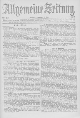 Allgemeine Zeitung Donnerstag 12. Juni 1879